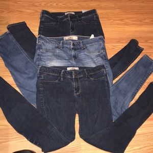 3 pairs of Hollister jeans